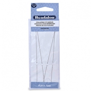 Flexibele rijgnaalden 12.7cm Beadalon fine Zilver