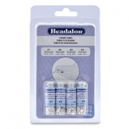 Knijpkraal tube pack Beadalon (0.8mm, 1.3mm, 1.5mm, 1.8mm) Zilver