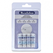 Knijpkraal pack Beadalon (0.8mm, 1.3mm, 1.5mm, 1.8mm) Zilver