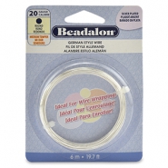 German style wire Beadalon 20Gauge round Silver