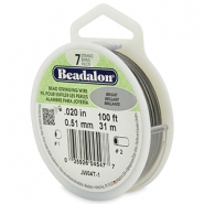 7 draads rijgdraad 0.51mm Beadalon Bright Stainless Steel