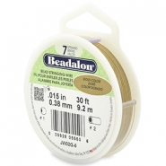 7 draads rijgdraad 0.38mm Beadalon Gold