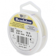 19 draads rijgdraad 0.61mm Beadalon Silver
