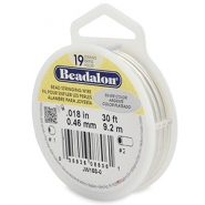 19 draads rijgdraad 0.46mm Beadalon Silver