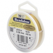 19 draads rijgdraad 0.38mm Beadalon Gold