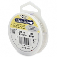 19 draads rijgdraad 0.38mm Beadalon Silver