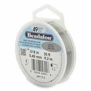 49 draads rijgdraad 0.46mm Beadalon Bright Stainless Steel