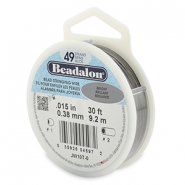 49 draads rijgdraad 0.38mm Beadalon Bright Stainless Steel
