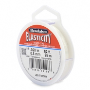 Rijgdraad elastiek Beadalon 0.5mm 25 meter Clear