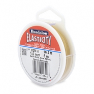 Rijgdraad elastiek Beadalon 1.0mm 5 meter Satin Gold