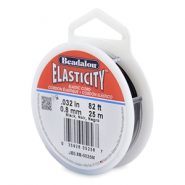 Rijgdraad elastiek Beadalon 0.8mm 25 meter Black