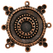 Metaal bedels TQ rond Boho style met settingen Koper (nikkelvrij)