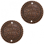 Metaal bedels TQ tussenstuk oosterse munt 32mm Koper (nikkelvrij)