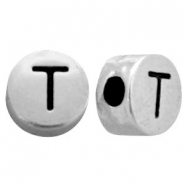 Metal look Letterkralen letter T Antiek zilver