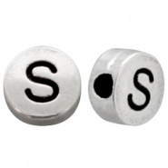 Metal look Letterkralen letter S Antiek zilver