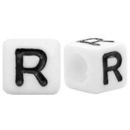 Acryl letterkralen letter R Wit