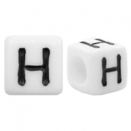 Acryl letterkralen letter H Wit