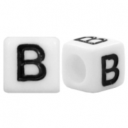Acryl letterkralen letter B Wit