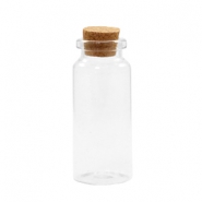 Wens flesjes met kurk 7x3cm Transparant