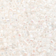 Miyuki kralen 11/0 delica's Pale peach lined AB crystal