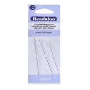Flexibele rijgnaalden Beadalon 6.4cm assorti Zilver