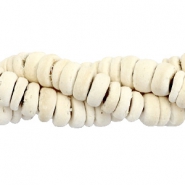 Disc kokos kralen 8mm White (natuurlijke kleur van kokos)