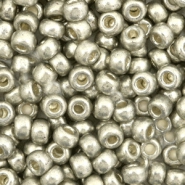 Miyuki 6/0 rocailles Duracoat galvanized light pewter silver 6-4221