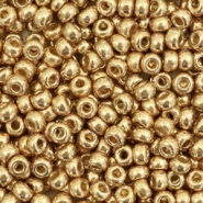 Miyuki 8/0 rocailles Duracoat galvanized champagne gold 8-4204