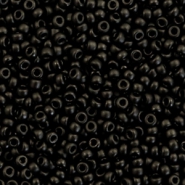 Miyuki 11/0 rocailles Opaque semi frosted black 11-401sf