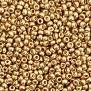 Miyuki 11/0 rocailles Duracoat galvanized champagne gold 11-4204
