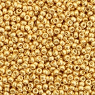 Miyuki 11/0 rocailles Duracoat galvanized gold 11-4202