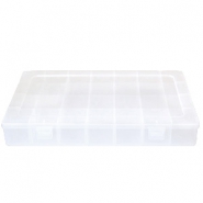 Sieraden display opbergbox 28 vaks Transparant