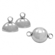 Benodigdheden van Stainless steel Roestvrij staal (RVS) magneetslot ball 8mm Antiek zilver
