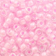 Miyuki 6/0 rocailles Pink lined crystal 6-207