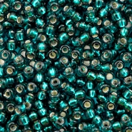 Miyuki 8/0 rocailles Silverlined dark teal blue 8-30