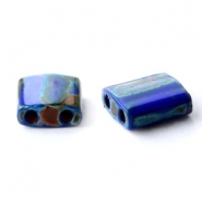 Miyuki kralen 5x5mm tila Opaque cobalt picasso blue TL-4518