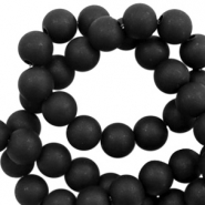 6 mm kralen van acryl matt Black