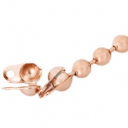 Basic Quality metalen eindkapjes voor ballchain 1.2mm Rosegold