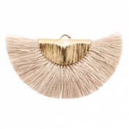 Kwastje hanger Gold-misty grey rose