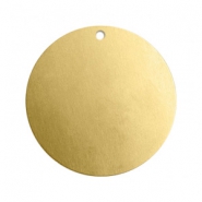 ImpressArt slagletterplaatjes Brass bedel 22mm Licht goud