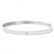 Armbanden van Stainless Steel Roestvrij staal (RVS) met hart Zilver