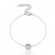 Armbandjes Polaris Steel voor 7mm cabochon of Swarovski Elements 2088-SS34 Zilver
