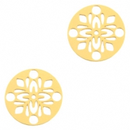 Bohemian hanger rond 14mm Goud