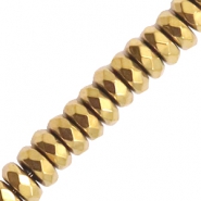 Kralen van hematite facet disc Gold