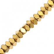 Kralen van hematite facet disc Gold