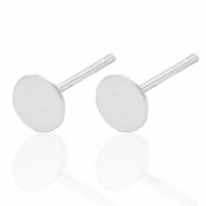 Onderdelen 925 zilver oorstekers 5mm Zilver