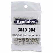 Spring veer eindkap 2.2mm Beadalon Zilver