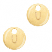 Basic quality metaal bedel initial U Goud (nikkelvrij)