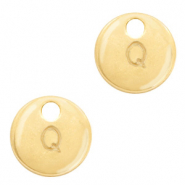 Basic quality metaal bedel initial Q Goud (nikkelvrij)