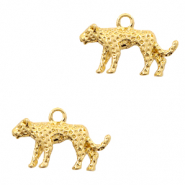Basic quality metaal bedel leopard Goud (nikkelvrij)
